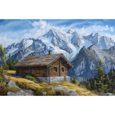 Mountain Cabin Canvas